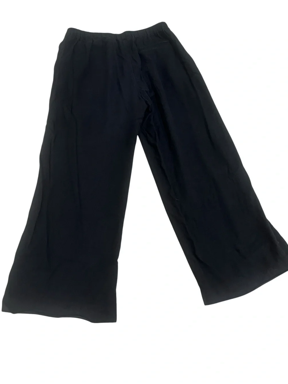 Caslon Black Wide-Leg linen blend pull on elastic waist pants comfy large petite